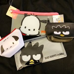 BNWT Sanrio Pochacco and Bad Badtz-Maru Pouch Bundle